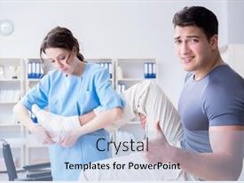 Doctor And Patient During Check PPT template 8 | CrystalGraphics