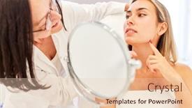  Presentation with giving - Beautiful theme featuring doctor-and-patient-giving-advice backdrop and a lemonade colored foreground