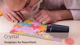  Presentation with alzheimer disease - Slides consisting of doctor-and-patient-suffering background and a lemonade colored foreground