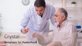  Presentation with alzheimer disease - Cool new theme with doctor-and-patient-suffering backdrop and a soft green colored foreground