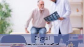  Presentation with alzheimer disease - PPT theme consisting of doctor-and-patient-suffering background and a teal colored foreground