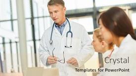  Presentation with speaker - Amazing slide deck having doctor-as-a-competent-speaker backdrop and a lemonade colored foreground