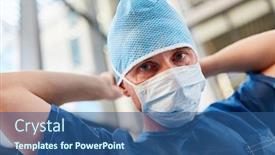  Presentation with emergency room - Audience pleasing slide deck consisting of doctor-as-a-surgeon backdrop and a ocean colored foreground