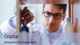  Presentation with retail - Cool new theme with doctor at farmacy retail shop backdrop and a light blue colored foreground