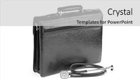  Presentation with homicide case - PPT theme enhanced with doctor bag - case and stethoscope isolated background and a light gray colored foreground