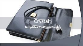  Presentation with case - Cool new PPT theme with doctor bag - case and stethoscope isolated backdrop and a gray colored foreground