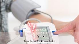  Presentation with high blood pressure - Colorful presentation theme enhanced with doctor cardiologist measuring blood pressure backdrop and a lemonade colored foreground