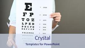  Presentation with health-care - PPT theme consisting of doctor character - health care medicine and vision background and a  colored foreground