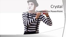  Presentation with mime - PPT theme having doctor character - mime with stethoscope isolated background and a  colored foreground