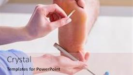  Presentation with nerve - Slides having doctor checking nerve reflexes background and a coral colored foreground