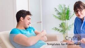  Presentation with nerve - Slide deck consisting of doctor checking nerve reflexes background and a soft green colored foreground