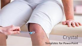  Presentation with nerve - Amazing PPT layouts having doctor-checking-nerve-reflexes backdrop and a coral colored foreground