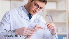  Presentation with joint - Slide deck consisting of doctor-checking-patients-joint-flexibility background and a sky blue colored foreground