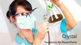  Presentation with health - Amazing presentation theme having doctor checking the health of his subject backdrop and a lemonade colored foreground