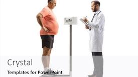  Presentation with weight - Presentation enhanced with doctor-checking-weight background and a white colored foreground