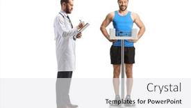  Presentation with weight - Slides enhanced with doctor-checking-weight background and a white colored foreground