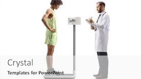  Presentation with doctor african - Theme enhanced with doctor-checking-weight and a white colored foreground