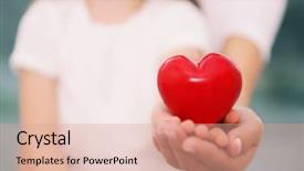  Presentation with woman child - Amazing slide deck having doctor children - hands of child and adult backdrop and a coral colored foreground