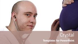  Presentation with pregnancy - Slide set consisting of close up of credit card background and a white colored foreground