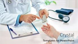  Presentation with doctor office - Audience pleasing slide deck consisting of doctor-consulting-female-patient backdrop and a lemonade colored foreground