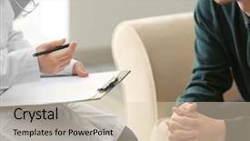  Presentation with doctor patient relations - Cool new presentation with doctor consulting patient in clinic backdrop and a lemonade colored foreground