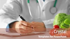  Presentation with counting - Cool new theme with doctor counting calories in hospital backdrop and a coral colored foreground