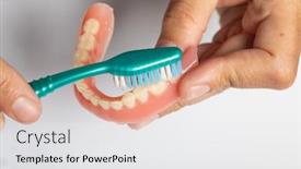  Presentation with cleaning - PPT theme with doctor-dentist-show background and a white colored foreground