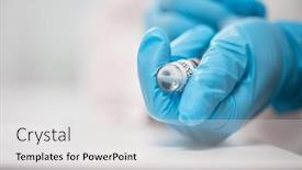  Presentation with vaccine - Cool new slide set with doctor-dials-the-vaccine backdrop and a light gray colored foreground