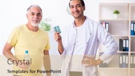  Presentation with fat - Colorful slide set enhanced with doctor-dietician-giving-advices backdrop and a lemonade colored foreground