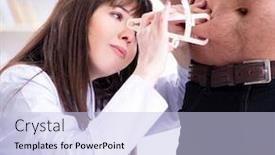  Presentation with fat - PPT layouts featuring doctor-dietician-giving-advices background and a light blue colored foreground