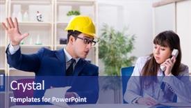  Presentation with hospital improvement plan - Audience pleasing slide set consisting of doctor discussing new hospital plan backdrop and a  colored foreground