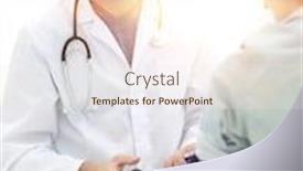  Presentation with inspection - Slides having doctor doing a routine inspection of the patient background and a cream colored foreground