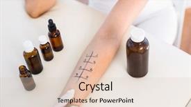  Presentation with skin medical - PPT layouts featuring doctor doing skin prick test background and a lemonade colored foreground