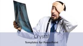  Presentation with chest - Slide deck featuring doctor-examining-a-chest-radiography background and a light blue colored foreground