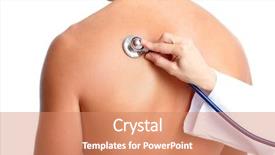  Presentation with metabolic syndrome doctor examining - Theme enhanced with doctor examining a patient background and a coral colored foreground