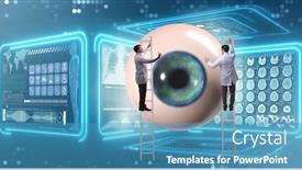  Presentation with eye medical - Cool new theme with doctor-examining-giant-eye backdrop and a teal colored foreground