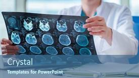  Presentation with mri - Slides enhanced with doctor-examining-mri-image background and a ocean colored foreground