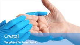  Presentation with dermatitis - Amazing slides having doctor examining patient with dermatitis backdrop and a teal colored foreground