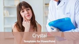  Presentation with skin doctor - Slide deck consisting of skin of female patient background and a coral colored foreground