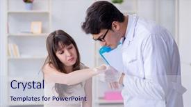  Presentation with skin doctor - Amazing presentation theme having skin of female patient backdrop and a lemonade colored foreground