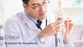  Presentation with human body - PPT layouts featuring explaining human body on skeleton background and a lemonade colored foreground