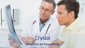  Presentation with doctor office - Audience pleasing presentation theme consisting of doctor explaining lungs x-ray backdrop and a lemonade colored foreground