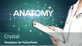  Presentation with record - Amazing PPT layouts having doctor-fills-out-medical-record backdrop and a ocean colored foreground