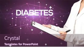  Presentation with diabetes - Slide deck featuring doctor-fills-out-medical-record background and a tawny brown colored foreground