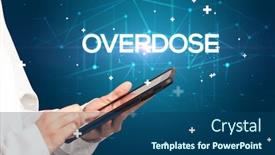  Presentation with medical concept - Beautiful PPT theme featuring doctor-fills-out-medical-record backdrop and a ocean colored foreground