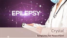  Presentation with epilepsy - PPT theme with doctor-fills-out-medical-record background and a lemonade colored foreground