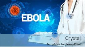  Presentation with record - PPT theme featuring doctor-fills-out-medical-record background and a light blue colored foreground