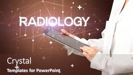  Presentation with medical concept - Audience pleasing slide set consisting of doctor-fills-out-medical-record backdrop and a tawny brown colored foreground