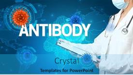  Presentation with antibody - Cool new presentation design with doctor-fills-out-medical-record backdrop and a teal colored foreground