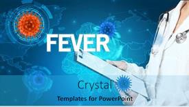  Presentation with record - Slide set featuring doctor-fills-out-medical-record background and a cyan colored foreground